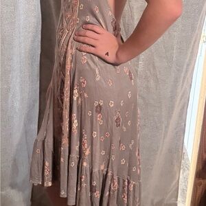 O'Neill High Low Dress in Taupe Floral new without tags